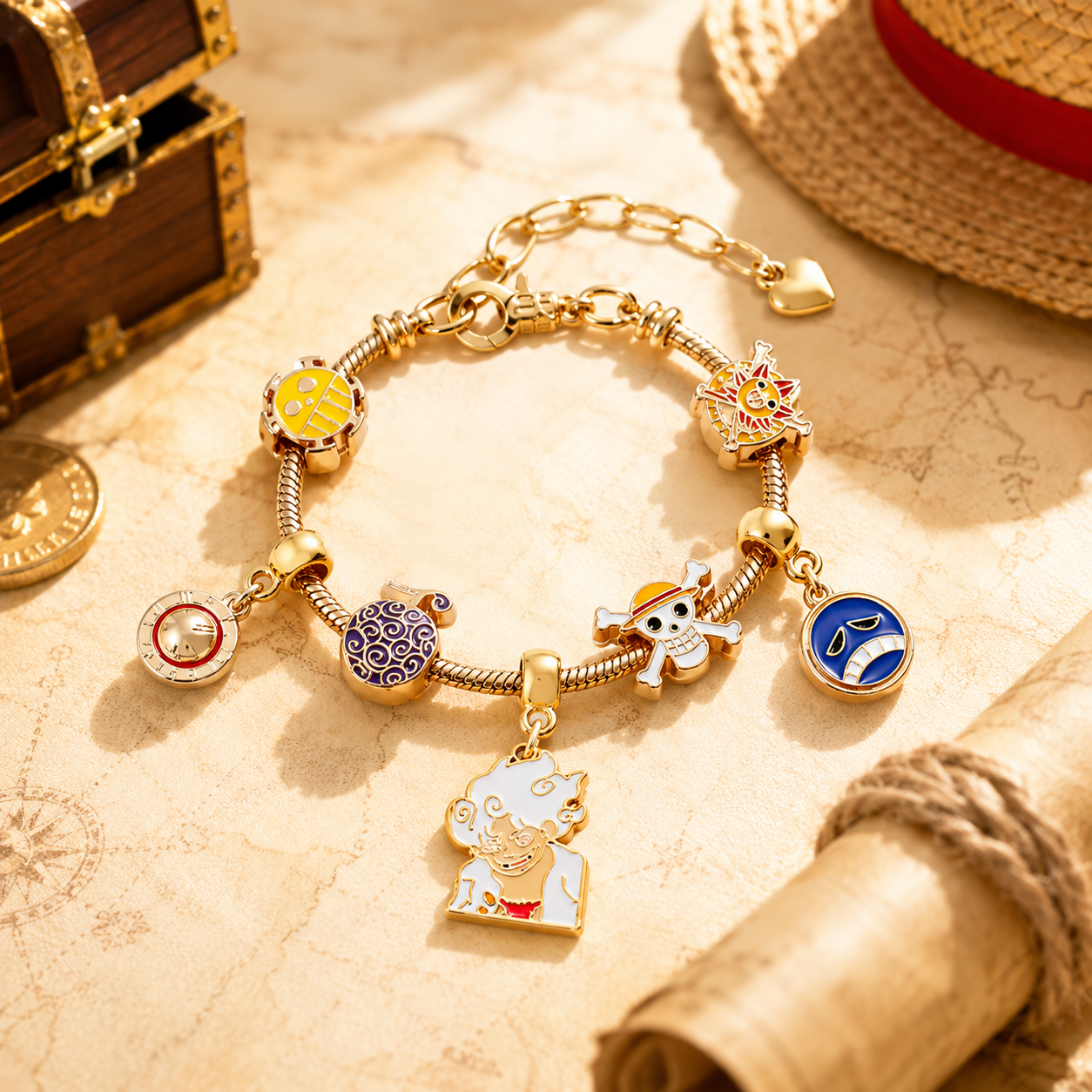 Pulsera de dijes inspirada en anime