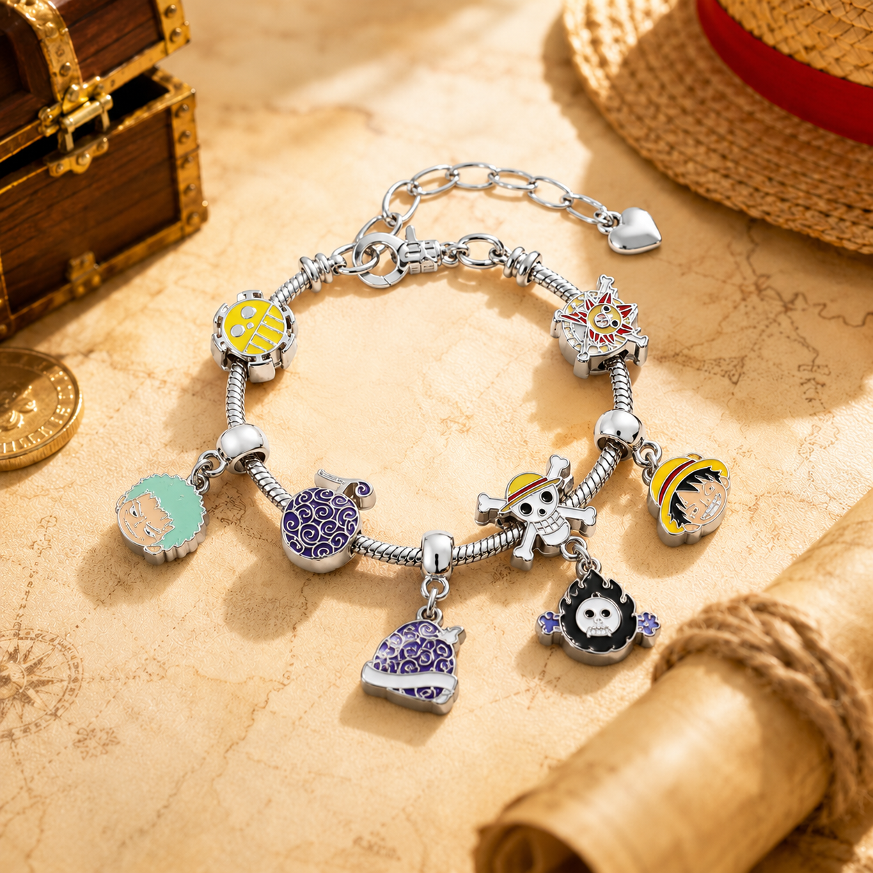 Pulsera de dijes inspirada en anime