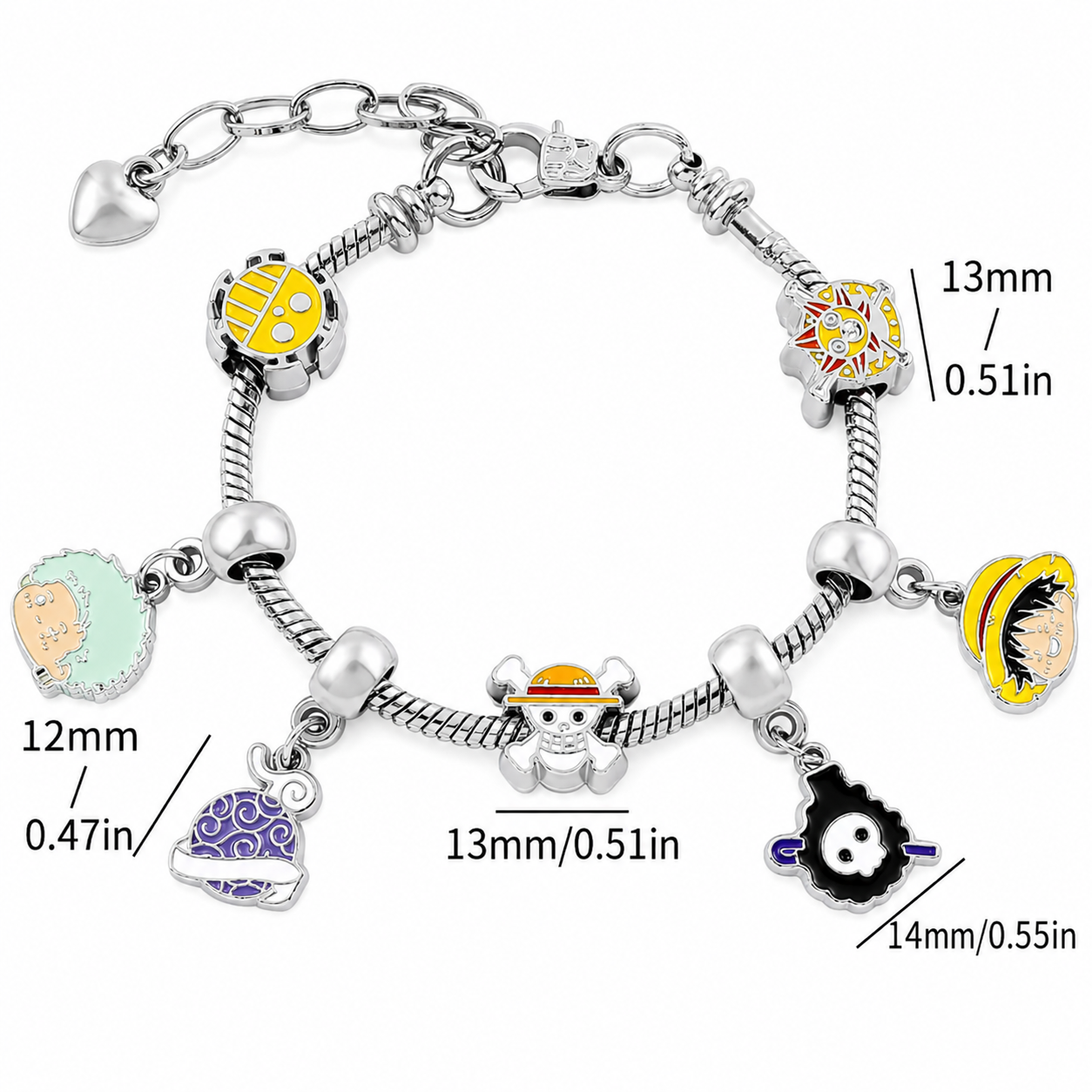Pulsera de dijes inspirada en anime